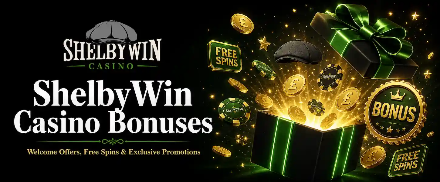 ShelbyWin Casino bonuses include a generous welcome offer, free spins and exclusive promotions available to new and existing UK players.