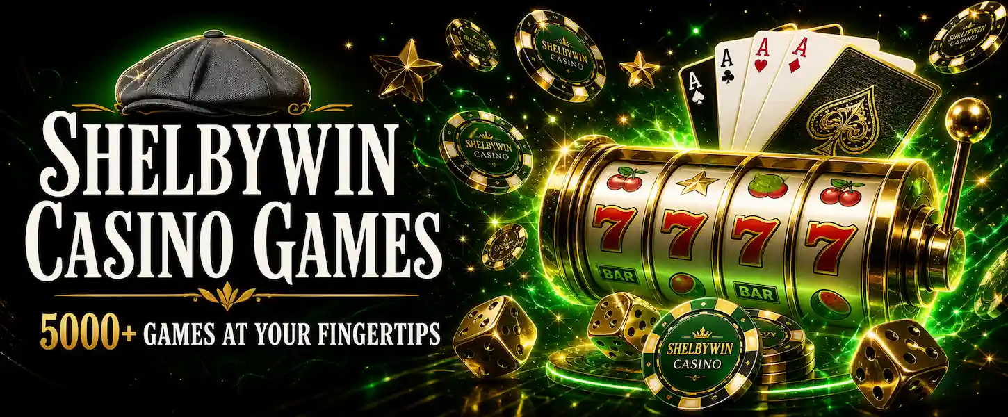 ShelbyWin Casino offers 5000+ games including slots, table games, jackpots and live dealer titles for players in the United Kingdom.